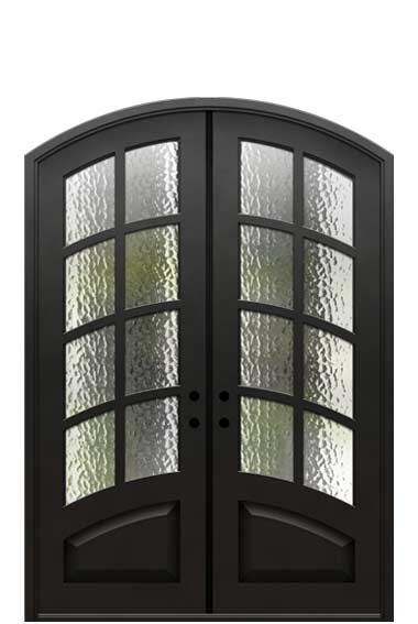 modern double entry iron door Wichita Kansas