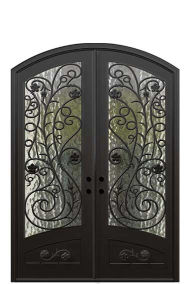modern double entry iron door Wichita Kansas