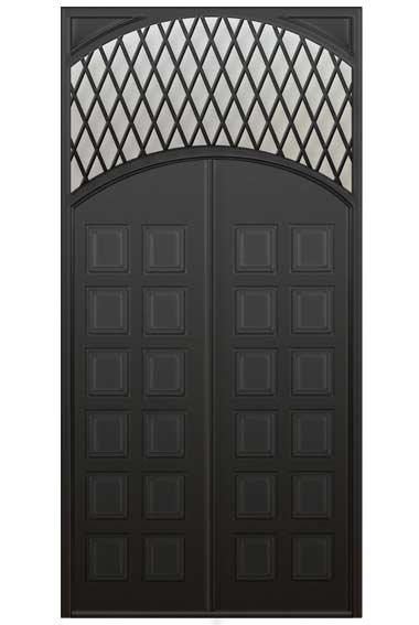 double entry transom iron door Wichita Kansas