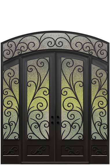 double entry transom iron door Kansas